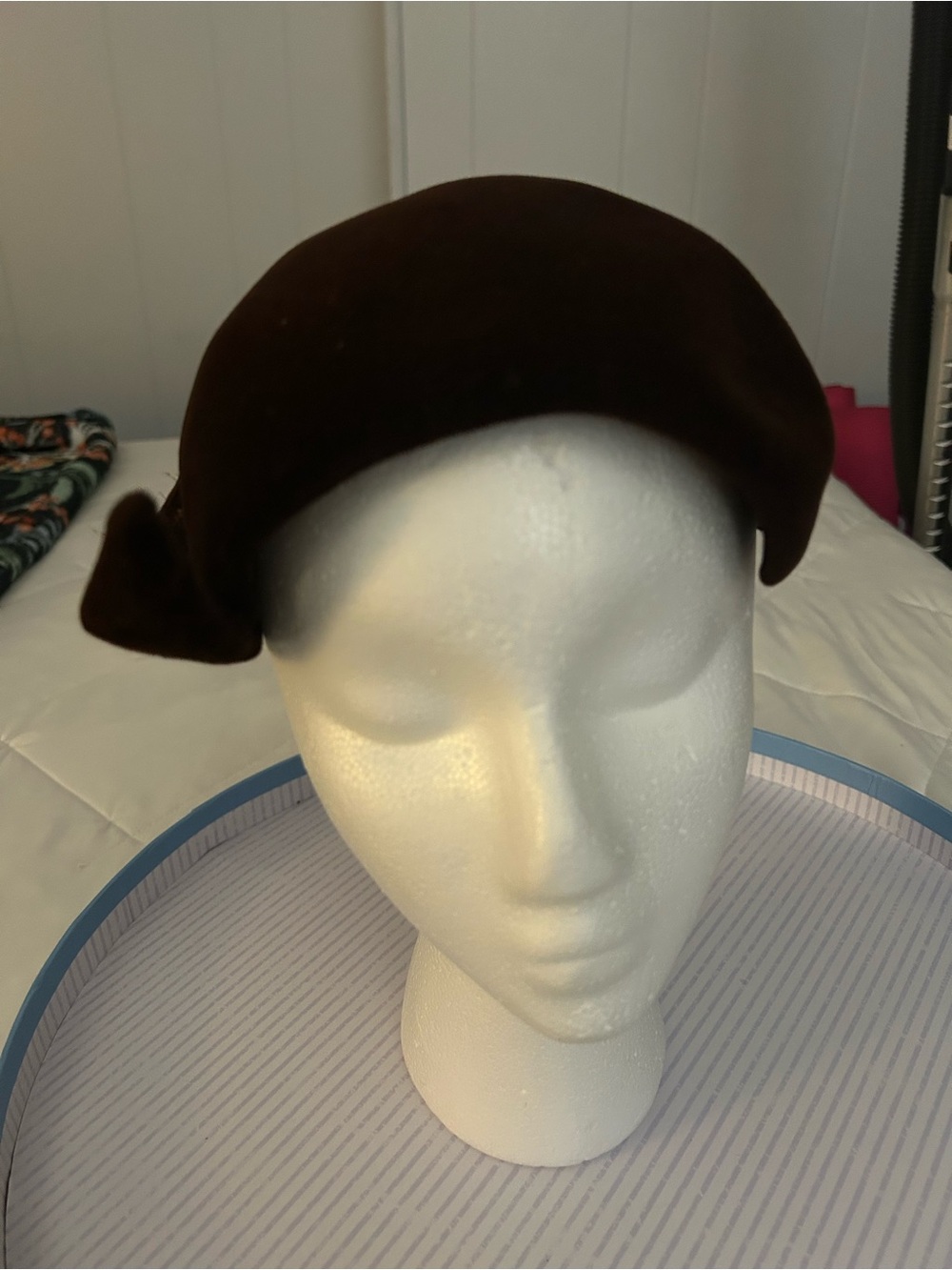 Vintage Brown Velvet Hat